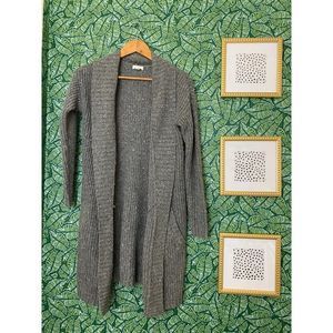 Soft Joie | Gray Boucle Cardigan Open Front Longline Small